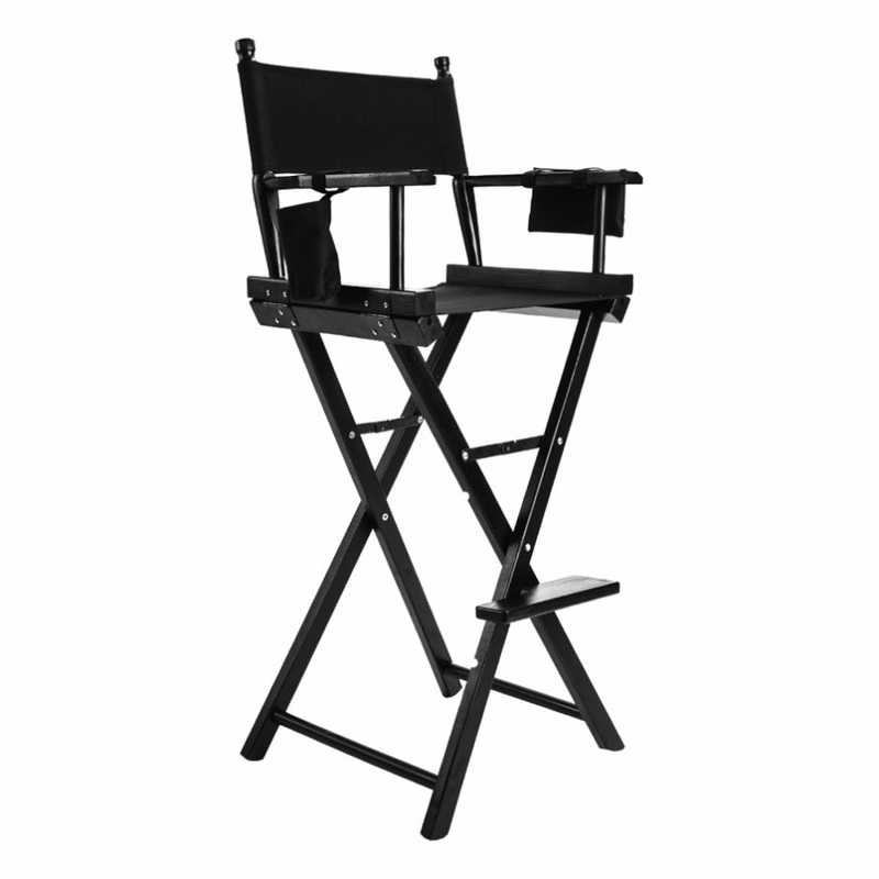 Director Movie Folding Tall Chair 76cm DARK HUMOR V274-FT-6015DC-BK