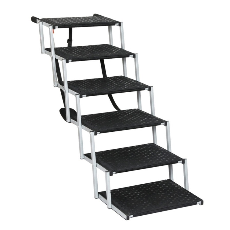 Pawz Dog Ramp Pet Stair Car Suv Travel Step Foldable PT1145-6-BK-IR