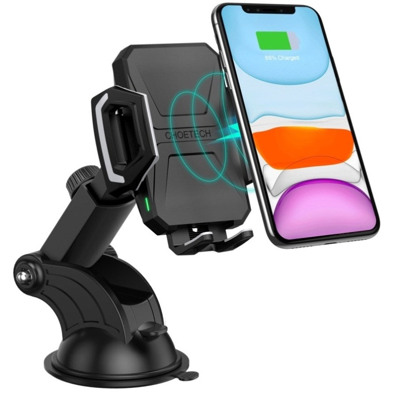 CHOETECH T521-F 15W Fast Wireless Charging Car Dock V28-ELECHOT521F