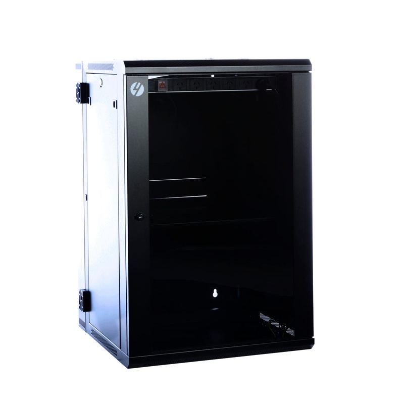 4Cabling 18RU 600mm Wide x 600mm Deep Hinged Wall Mount Server Rack 002.013.1860