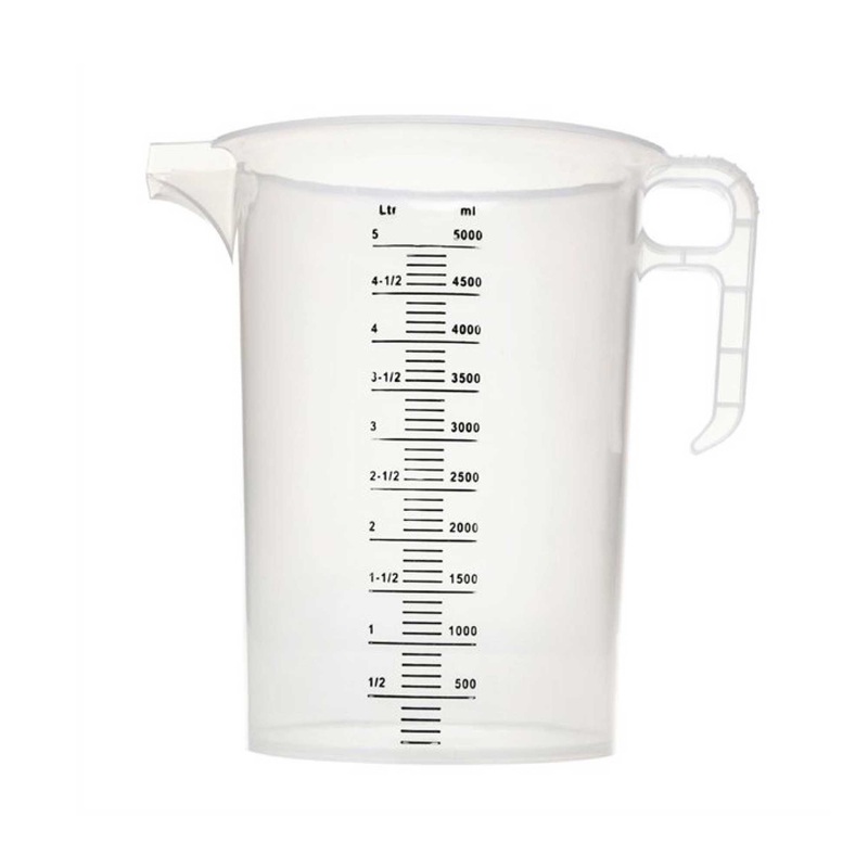 5L Measuring Jug Heavy Duty Clear Plastic Propylene Food Grade BPA 5 Pro-Jug V238-SUPDZ-33050509148240