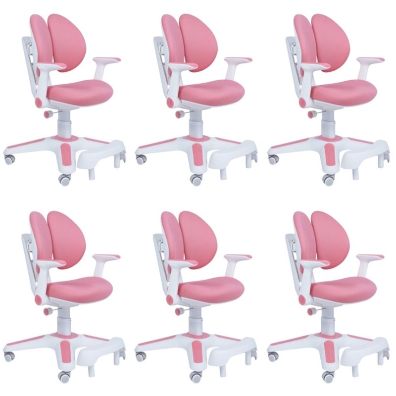 6x Ergonomic Children Kids Study Chairs Height Adjustable – Pink V563-68304_6X