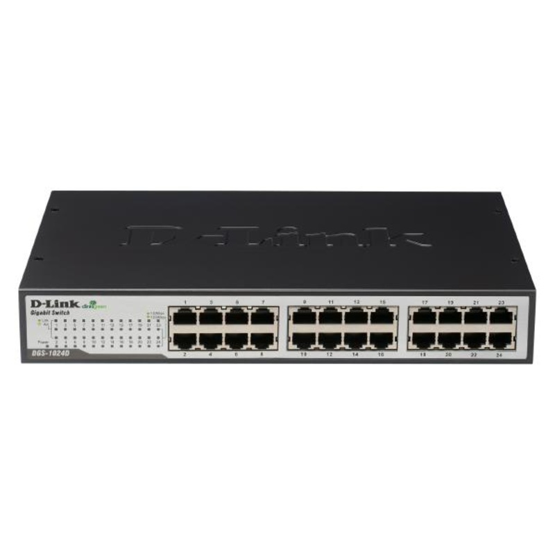 D-Link 24-Port Gigabit Unmanaged Desktop Switch with 24 Gigabit ports 16DGS1024D