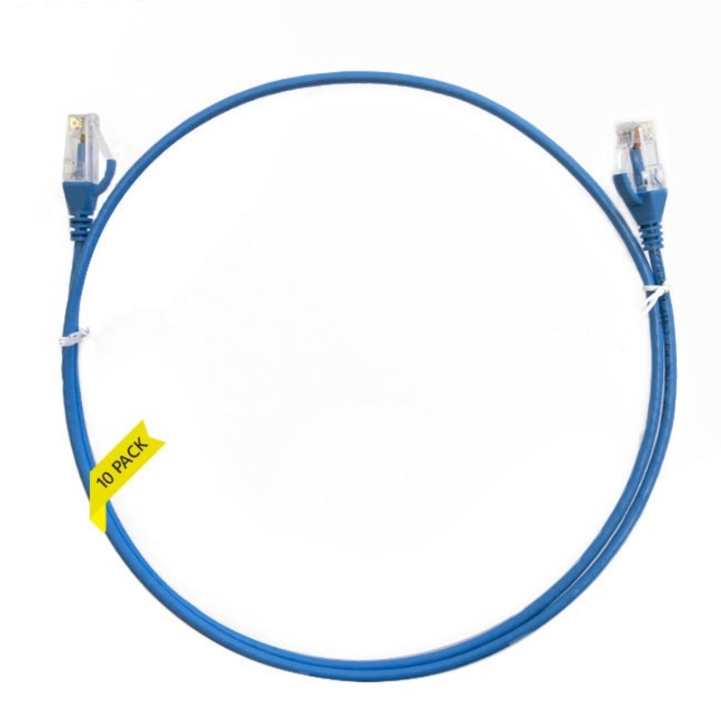 0.5mCAT6 Ultra Thin LSZH Ethernet Network Cable |10 Pack Blue 004.004.0002.10PACK