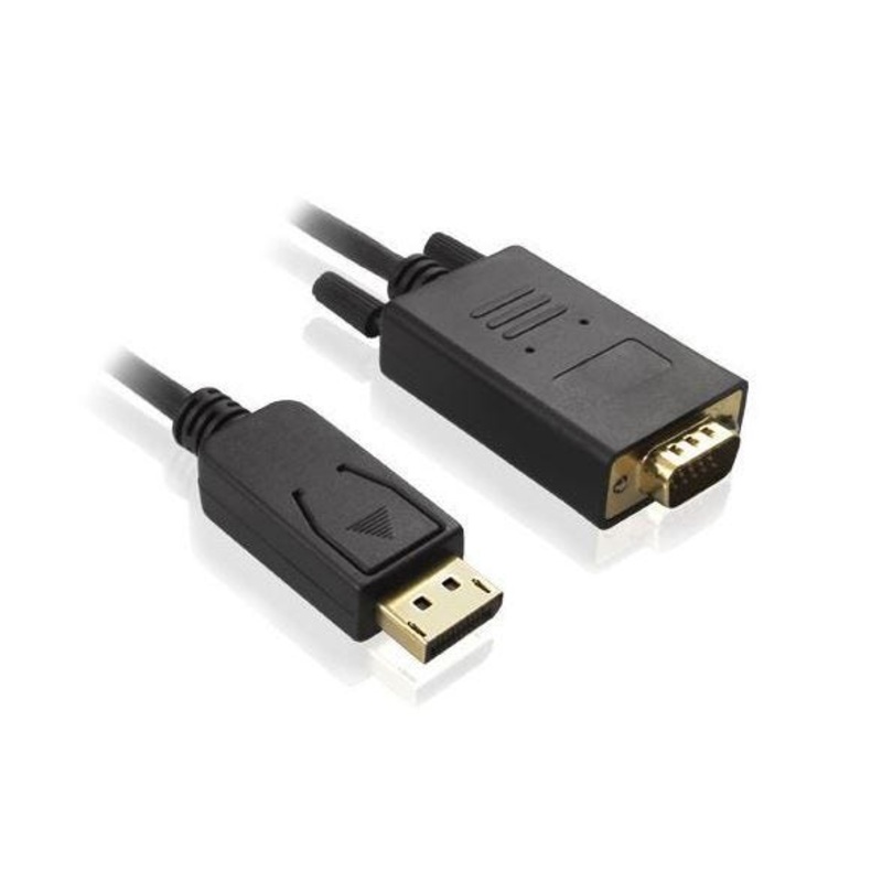 5m DisplayPort Male to VGA Male Cable: Black 022.002.0395