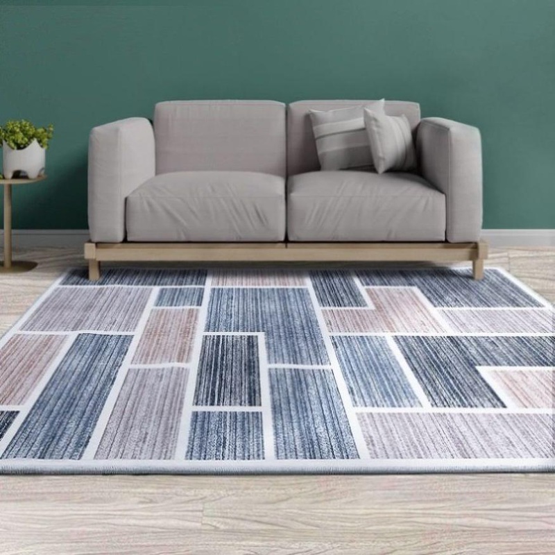 Artiss Rug 120x170cm Area Rug Large Carpet Soft Short Pile Modern Oblo FLR-2130-120X170-BG-GR