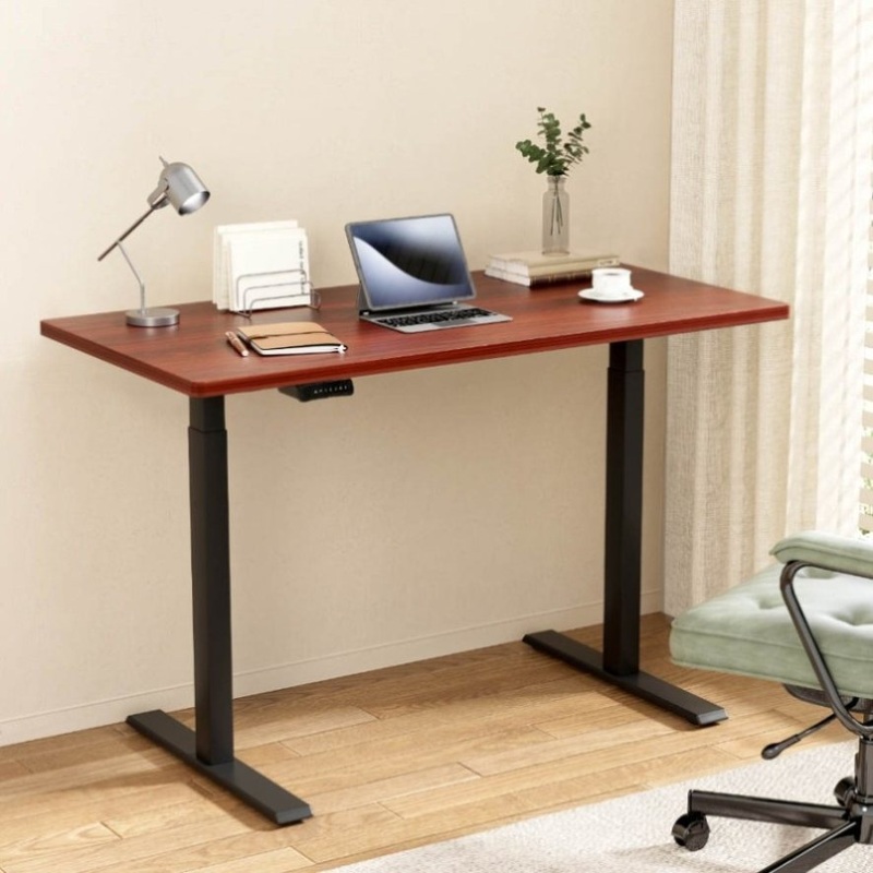 Artiss Standing Desk Motorised Dual Motor Walnut 140CM HASD-268-BKDF-WADB-140