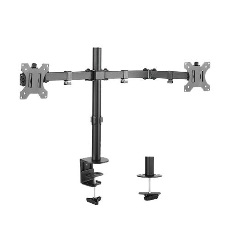 Dual Arm Double Joint Monitor Bracket Supports up to 2 x 32 Monitor | Max VESA 100 x 100 012.001.1032