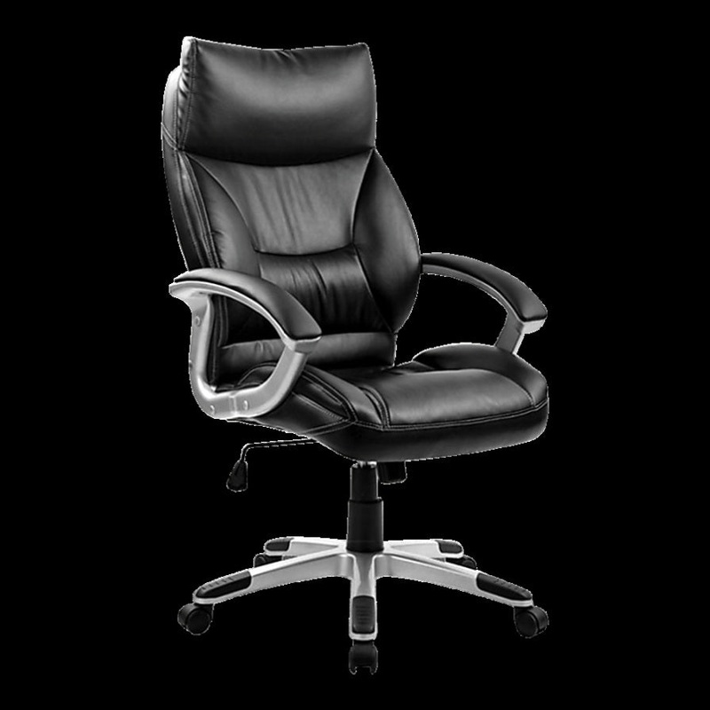 PU Leather Office Chair Executive Padded Black V63-774975