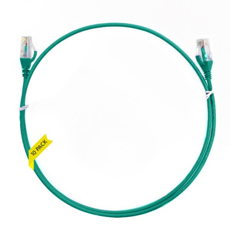 0.5mCAT6 Ultra Thin LSZH Ethernet Network Cable |10 Pack Green 004.004.8002.10PACK