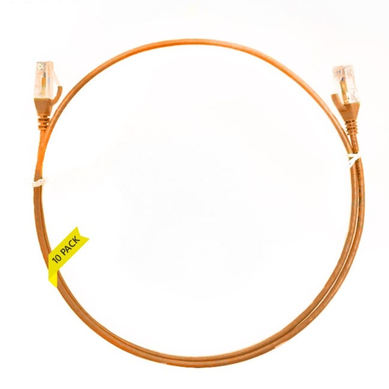 2mCAT6 Ultra Thin LSZH Ethernet Network Cable |10 Pack Orange 004.004.5005.10PACK