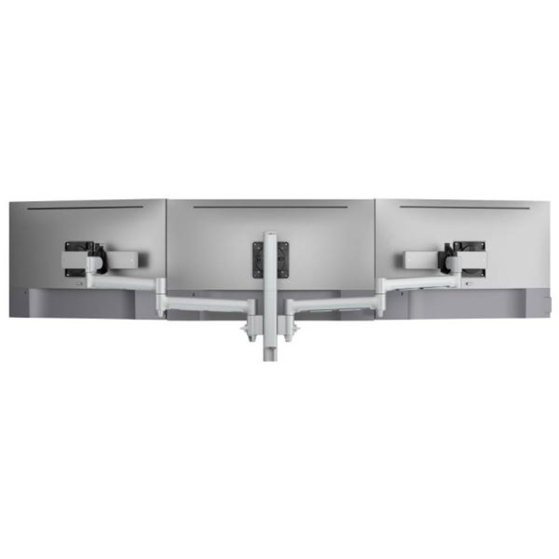 Atdec AWMS-3-137S4 Triple Monitor Arms with Sliders on 400mm Post. Grommet Clamp Desk Fixing, VESA 13AWMS-3-137S4T-G-S