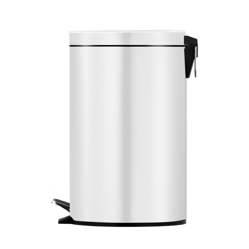 5L Round Stainless Steel Pedal Bin – White V959-DWBN0086-W
