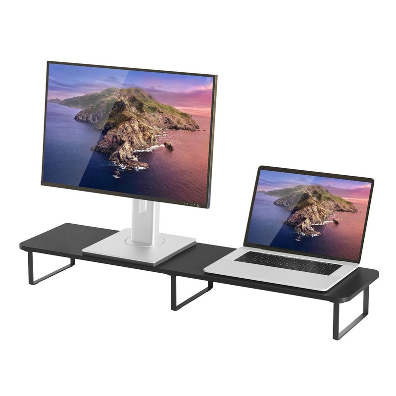 activiva Black Dual Monitor Riser V186-ACA-MSTD-03BLK