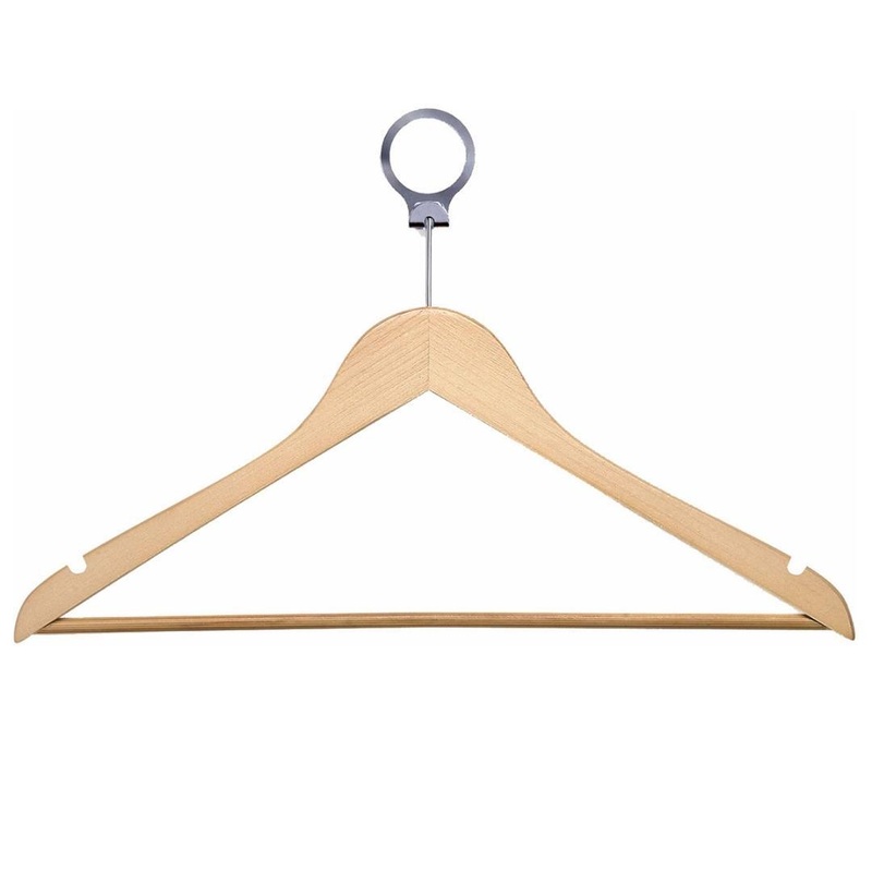 Anti-theft Wooden Cloth Hanger – Natural Wood V959-DHGR0001-W