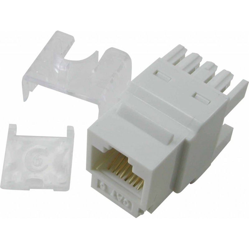 CAT6 RJ45 Keystone Jack | 10 Pack White 010.004.1002