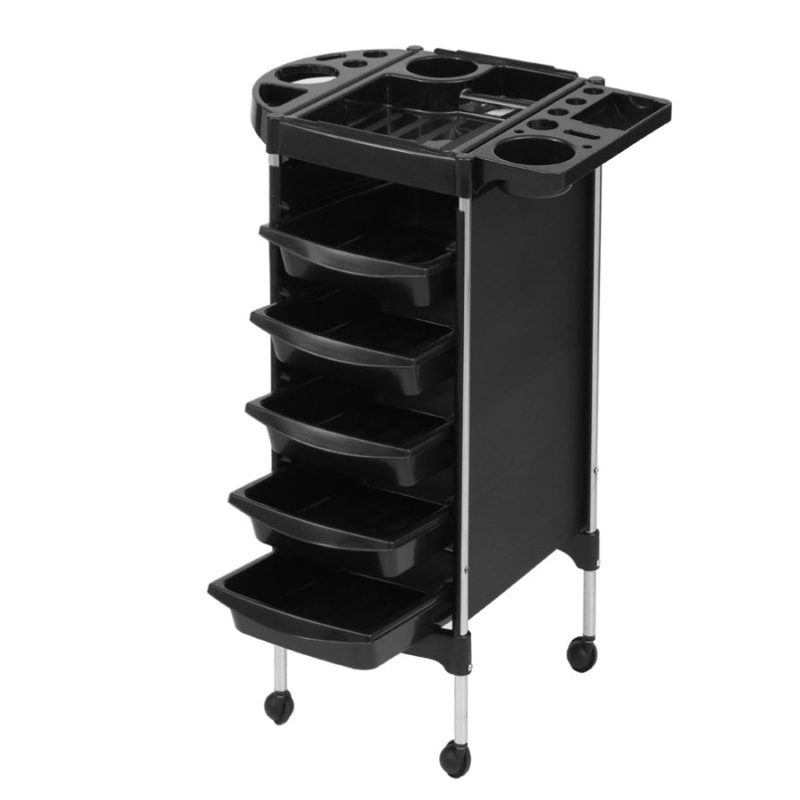 Embellir Salon Trolley Cart Spa Beauty Rolling Tray Hairdressing Storage 6 Tiers SA-TR-6T-BK