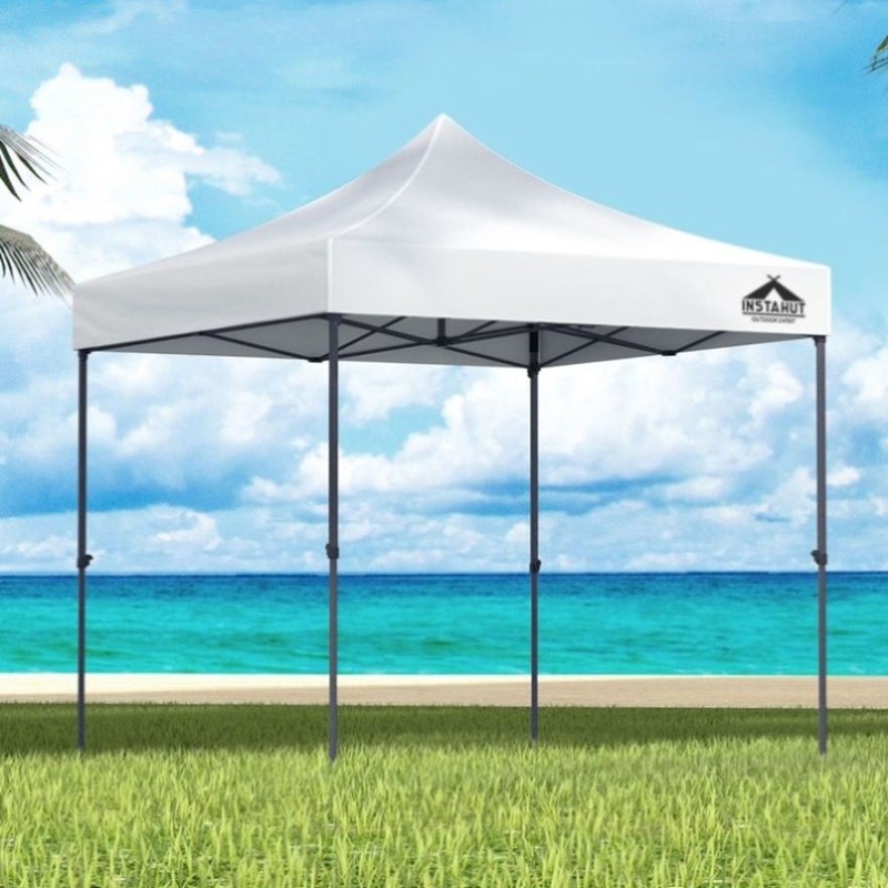 Instahut Gazebo Pop Up 3x3m w/Base Podx4 Marquee Folding Outdoor Wedding Camping Tent Shade Canopy GAZEBO-T-3X3-F-WH-BASE