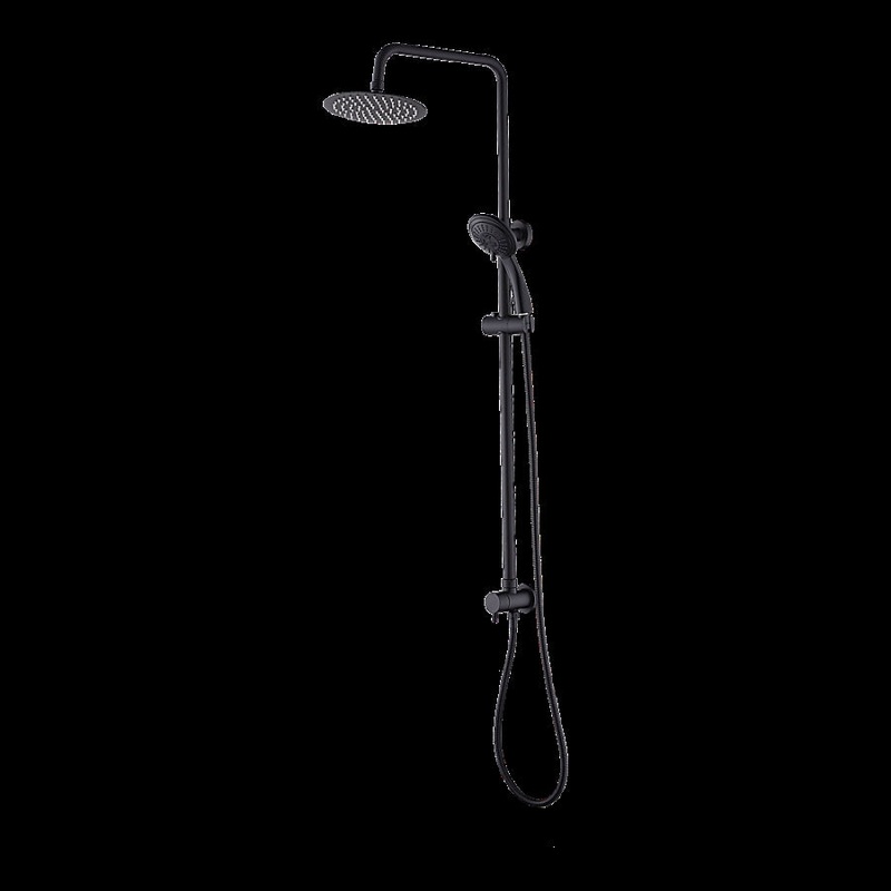 WELS 8 Rain Shower Head Set Rounded Dual Heads Faucet High Pressure Hand Held V63-847821