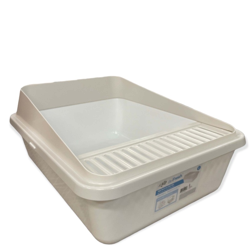 High Back Cat Litter Tray Large – Pet Fresh Clean Kitten Toilet Box V238-SUPDZ-39848437416016