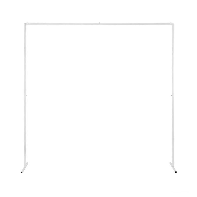 2M Backdrop Stand Wedding Background Decoration Party Flower Balloon Display White WESD-SQUA-2M-WH