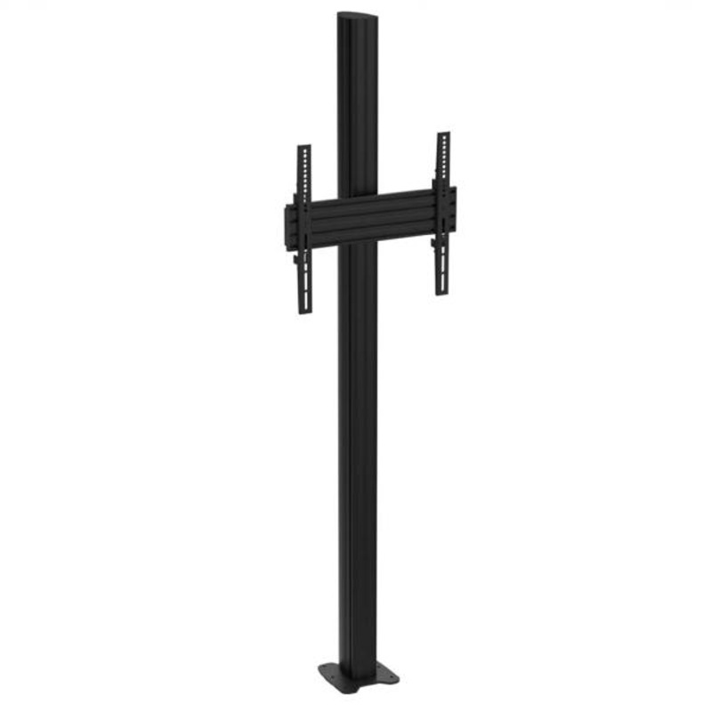 Atdec ADBS-1-4FP Single Floor Mount. Max Load: 50kg. VESA up to 400×400. Black. 10 Year Warranty 13ADBS-1-4FP