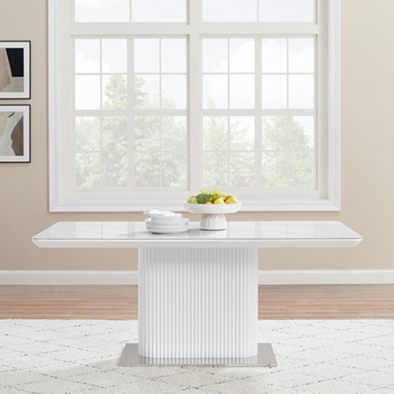 Dining Table Ceramic Table Top MDF Stainless Steel feet V43-DT-ASPN