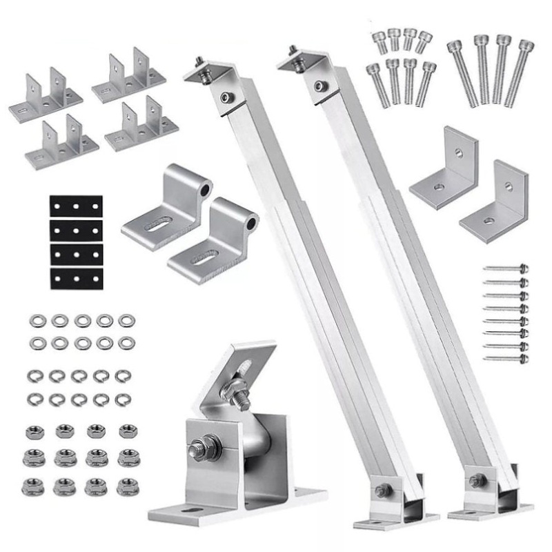 Adjustable Solar Panel Tilt Mount Brackets Kit Ground Roof Boat Mounting System V63-952361