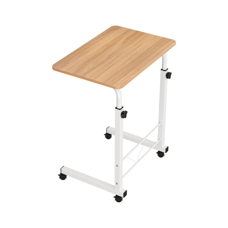 Artiss Laptop Desk Table Adjustable 60CM Light Wood LA-DESK-60-LW