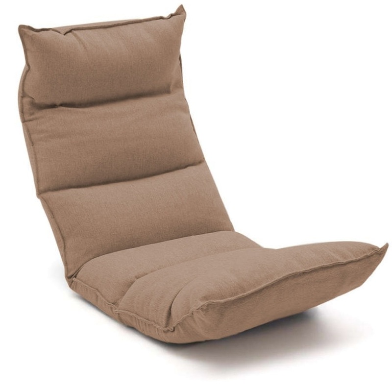 SOGA Foldable Tatami Floor Sofa Bed Meditation Lounge Chair Recliner Lazy Couch Khaki LOUNGELEATHERKHAKI