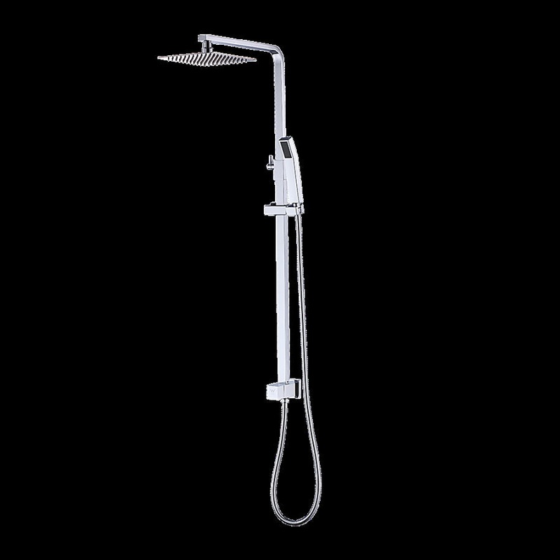 WELS 8 Rain Shower Head Set Square Dual Heads Faucet High Pressure With Mixer V63-827951