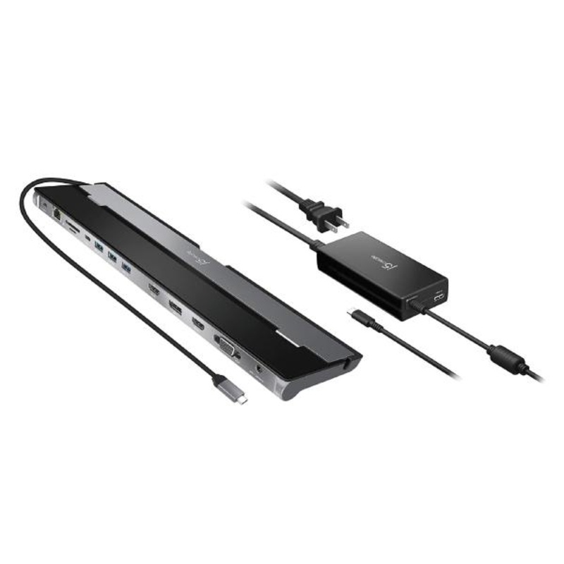 J5create JCD543P USB-C Triple Display Docking Station with 100W PD adaptor 15A-JCD543P