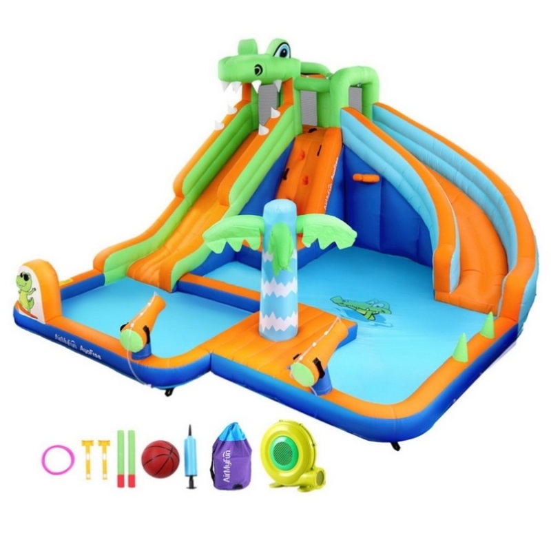 AirMyFun Kids Inflatable Pool Water Double Slide Park Jumping Castle 465X430CM IOT-B-83069-MC