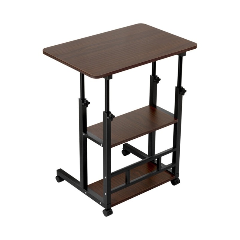 Artiss Laptop Desk Height Adjustable Mobile Workstation Computer Desks 60CM LA-DESK-C-60-2T-OAK