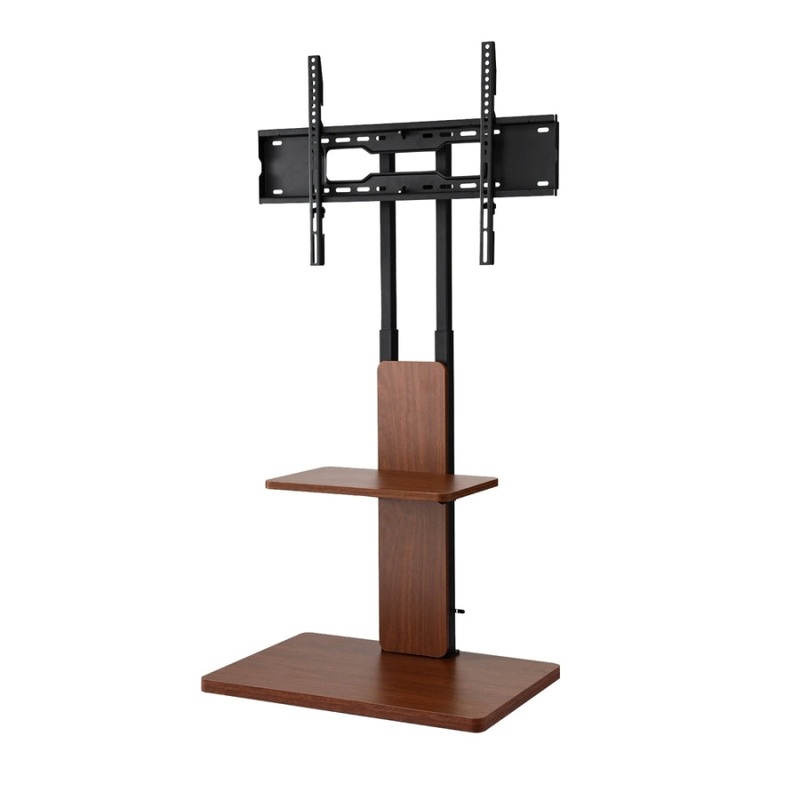 Artiss TV Stand 32-70 Wooden Tray Swivel Height Adjustable TV-MOUN-2401-BK-WAL
