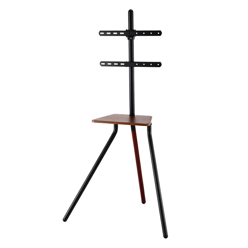 Artiss TV Stand Wooden Tray 24-55 Swivel Height Adjustable TV-MOUN-105-BK-WAL