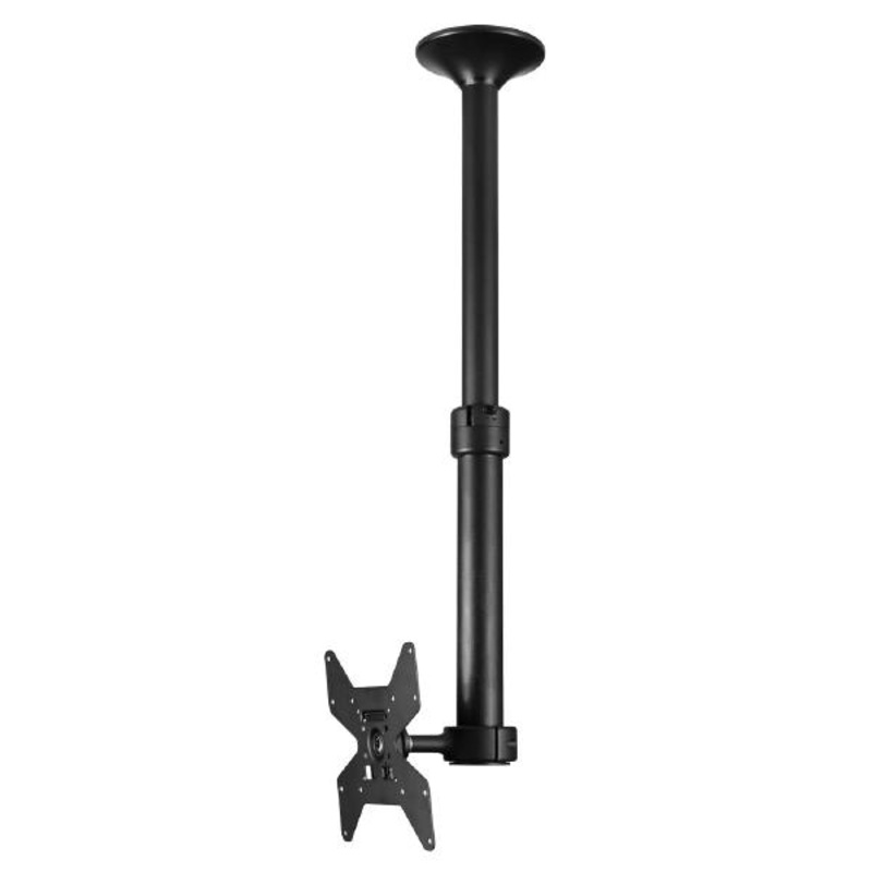 Atdec Telehook 1040 Tilt Ceiling Mount Short up to 900mm. Max load 25kg. VESA up to 200×200. Black 13TH-1040-CTS
