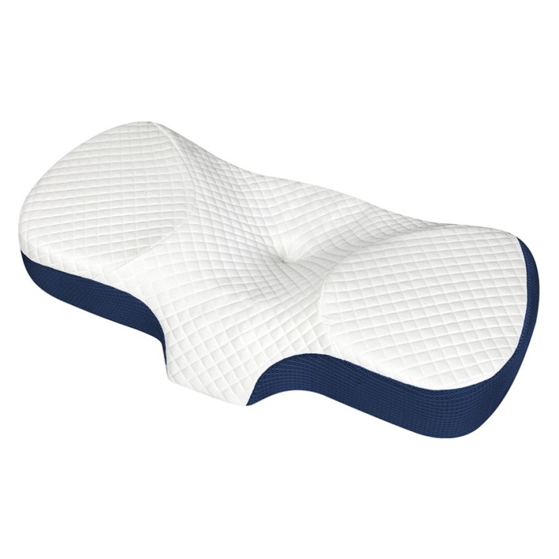 Dreamz Memory Foam Pillow Pillowcase Supprt Blue Rebound PILO1008-BL