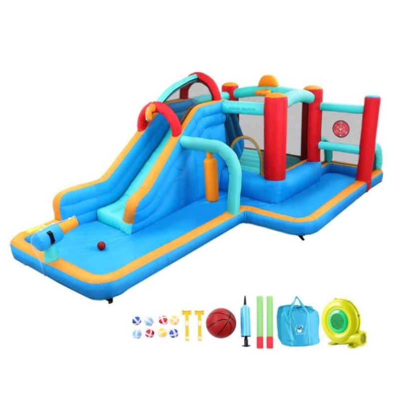 Kids Inflatable Water Slide Splash Pool Park Jumping Castle Bounce 615X322CM IOT-B-DD-73021-MC