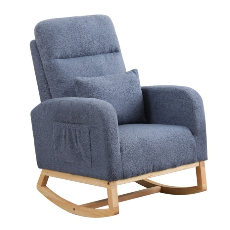 Levede Rocking Chair Ottoman Footrest With Side Pocket CH1146-NV