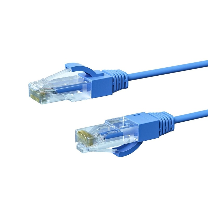 2m CAT6A THIN U/UTP LSZH 28 AWG RJ45 Network Cable | 10 Pack Blue 004.650.0005.10PACK