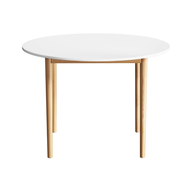 Artiss Dining Table Round White 108CM Diameter Demi DINING-C-TAB-01-WHWD