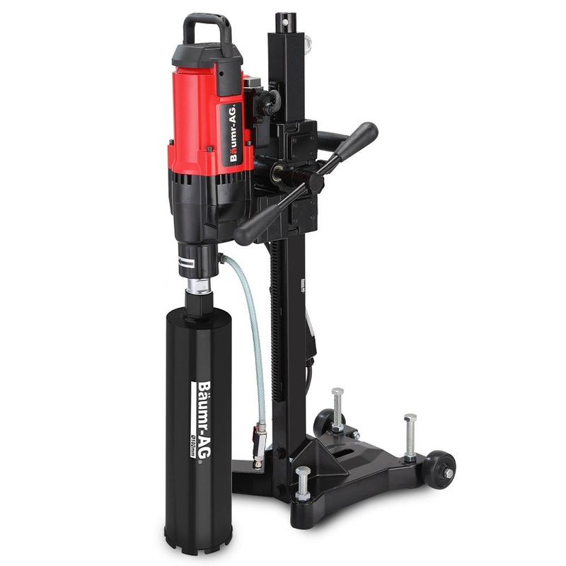 BAUMR-AG 3200W 280mm Wet/Dry Core Drill w/ Wheeled Stand & 102mm Bit Combo, for Concrete Coring Hole V219-DRLCREBM28WA-102