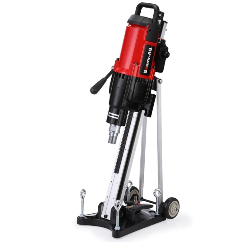 BAUMR-AG 3200W 300mm Wet/Dry Core Drill w/ Wheeled Rig Stand Combo, for Concrete Coring Hole V219-DRLCREBM28N-431