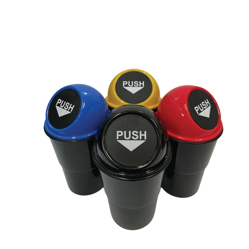 12x 550ml Mini Car Rubbish Bin – Cup Holder Trash Can Coin Ashtray Random Colour V238-SUPDZ-39708449931344