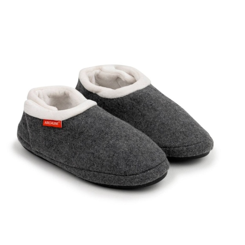 ARCHLINE Orthotic Slippers CLOSED Arch Scuffs Orthopedic Moccasins Shoes in Grey Marle – EUR 44 V563-ARCHLINE-CLSD-GRYMRLE-44