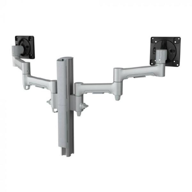 Atdec AWMS-2-4640 Dual Monitor Swing Arms on 400mm Post. Max Load: 12kg , 13AWMS-2-4640T-G-S
