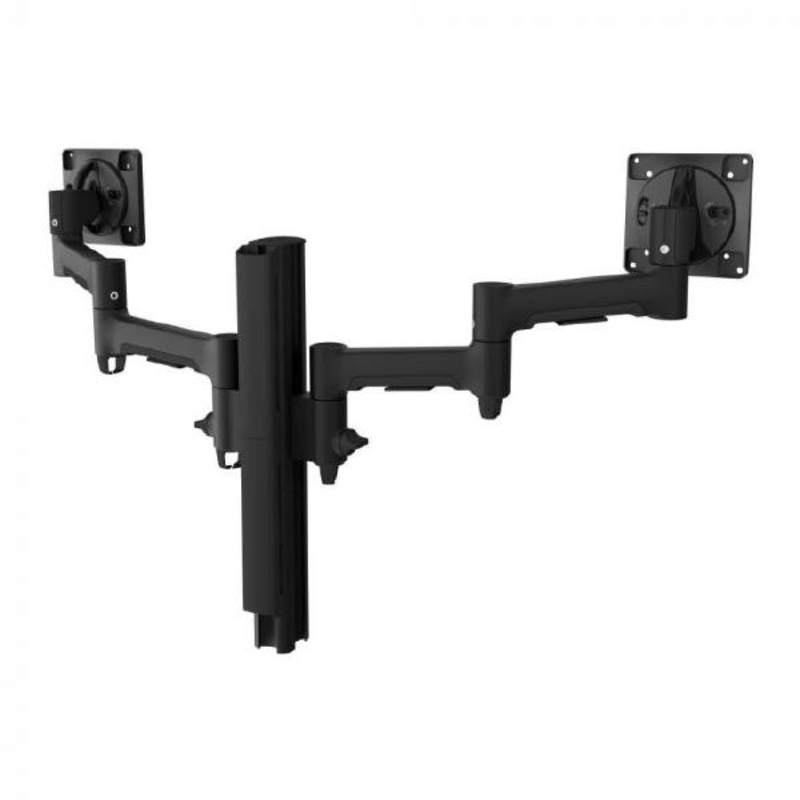Atdec AWMS-2-4640 Dual Monitor Swing Arms on 400mm Post. Max Load: 12kg , Heavy 13AWMS-2-4640T-H-B