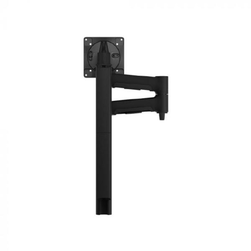 Atdec AWMS-4640 Single 18 Monitor Arm on 15.7 Post and Bolt-Through Desk Fixing, Black 13AWMS-4640T-B-B