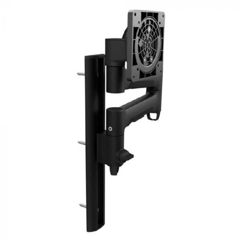 Atdec AWMS-46W35 Single Monitor Arm on Wall Channel. For Displays up 12kg Flat, 10kg Curved. Black 13AWMS-46W35T-B